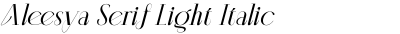 Aleesya Serif Light Italic